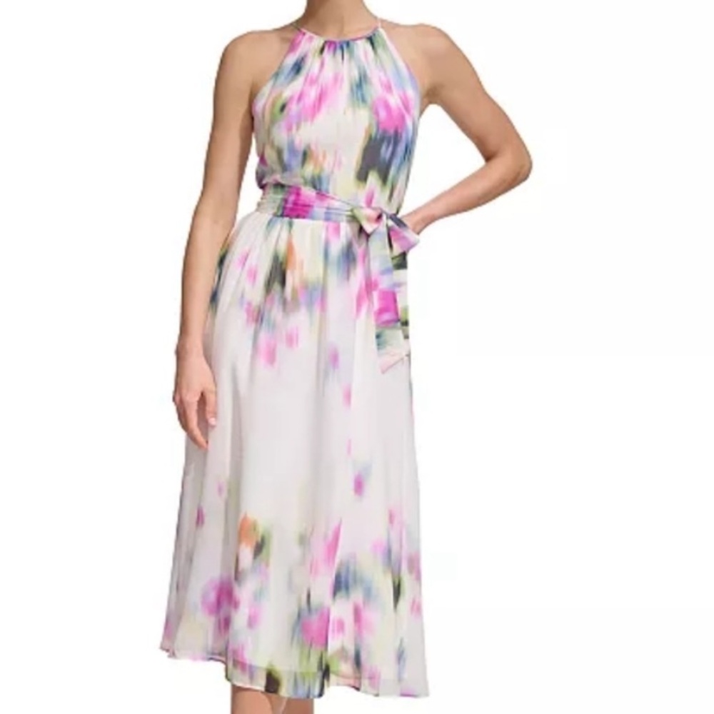 DKNY Brand New Sleeveless Maxi Dress with Belt